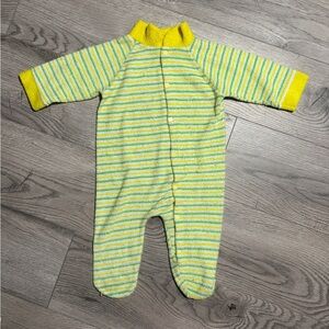 Striped Yellow and Green Kids One Piece